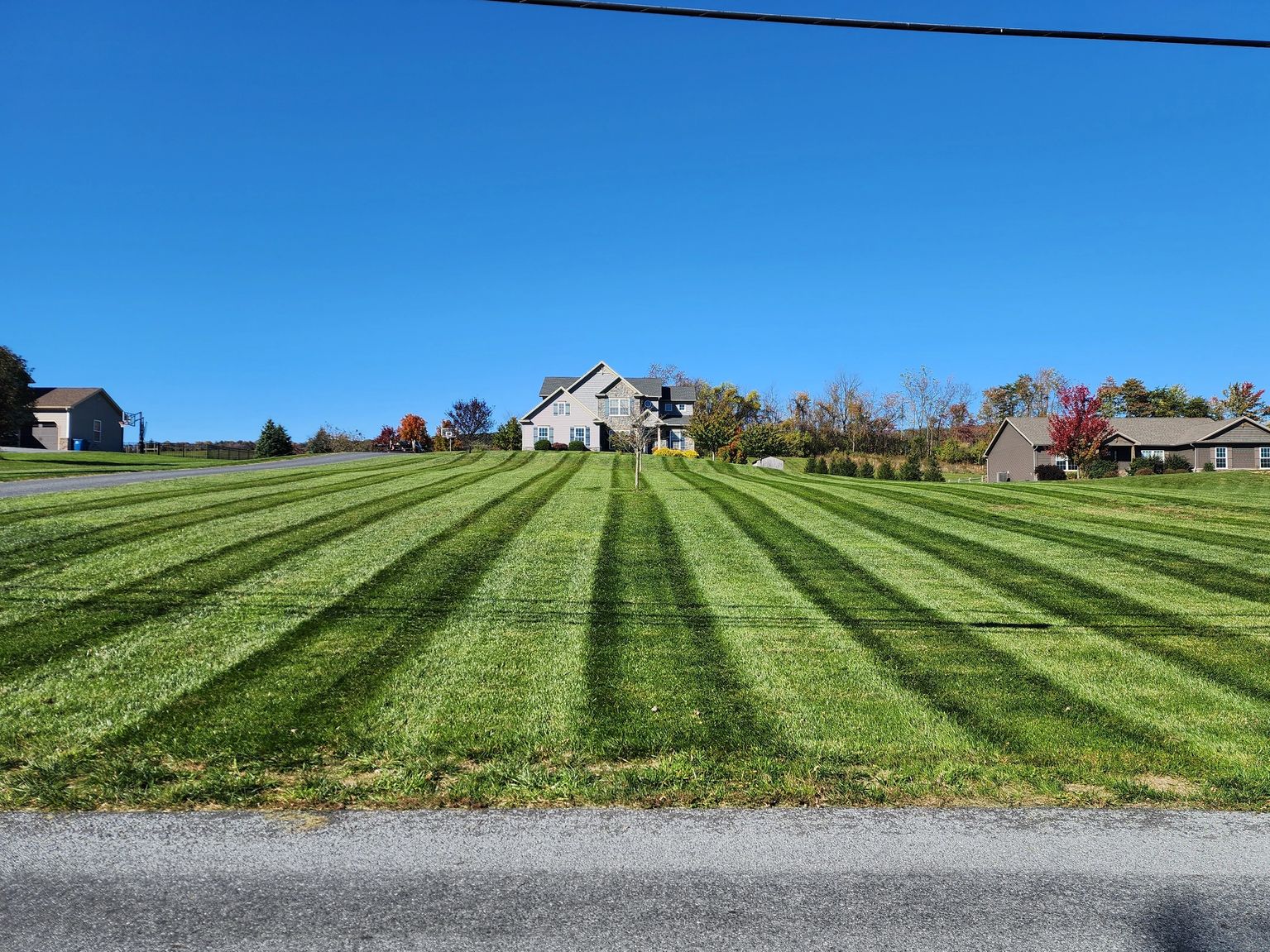 Freshly mowed lawn in Central PA